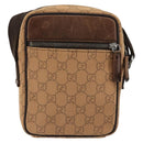 GUCCI GG Canvas Shoulder Bag Beige Silver 101680 Auth bs34651-13
