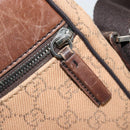 GUCCI GG Canvas Shoulder Bag Beige Silver 101680 Auth bs34651-22