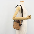 GUCCI GG Canvas Shoulder Bag Beige Silver 101680 Auth bs34651-24