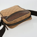 GUCCI GG Canvas Shoulder Bag Beige Silver 101680 Auth bs34651-6