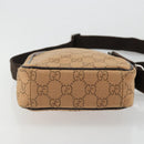 GUCCI GG Canvas Shoulder Bag Beige Silver 101680 Auth bs34651-5
