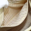 PRADA Hand Bag Nylon Ivory Silver Auth bs34653-21
