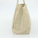 PRADA Hand Bag Nylon Ivory Silver Auth bs34653-3