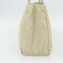 PRADA Hand Bag Nylon Ivory Silver Auth bs34653-4
