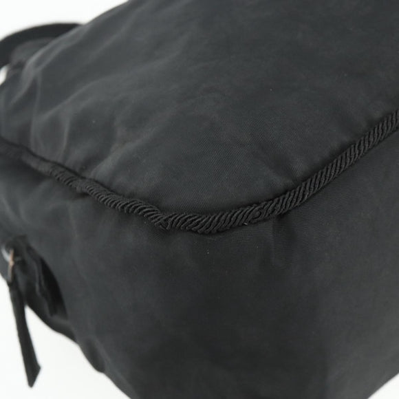 PRADA Hand Bag Nylon Black Silver Auth bs34655A