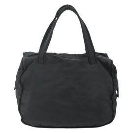 PRADA Hand Bag Nylon Black Silver Auth bs34655A - 0