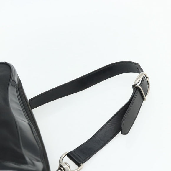 GUCCI Bamboo Shoulder Bag Nylon Black Silver 003 2058 0059 5 Auth bs34656