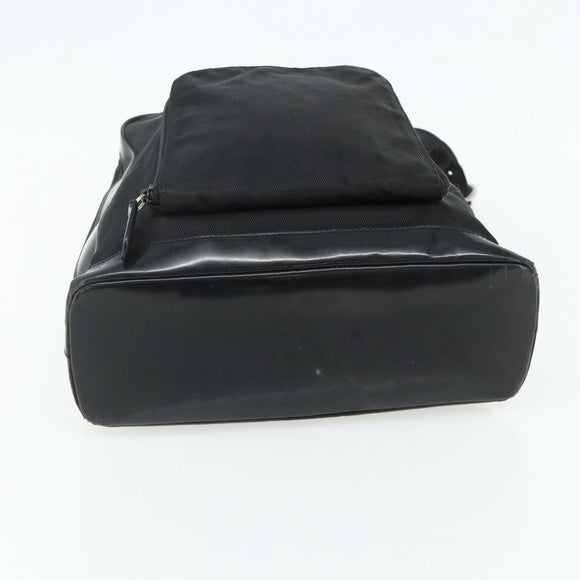 GUCCI Bamboo Shoulder Bag Nylon Black Silver 003 2058 0059 5 Auth bs34656