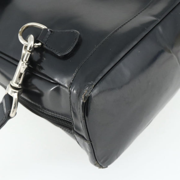 GUCCI Bamboo Shoulder Bag Nylon Black Silver 003 2058 0059 5 Auth bs34656
