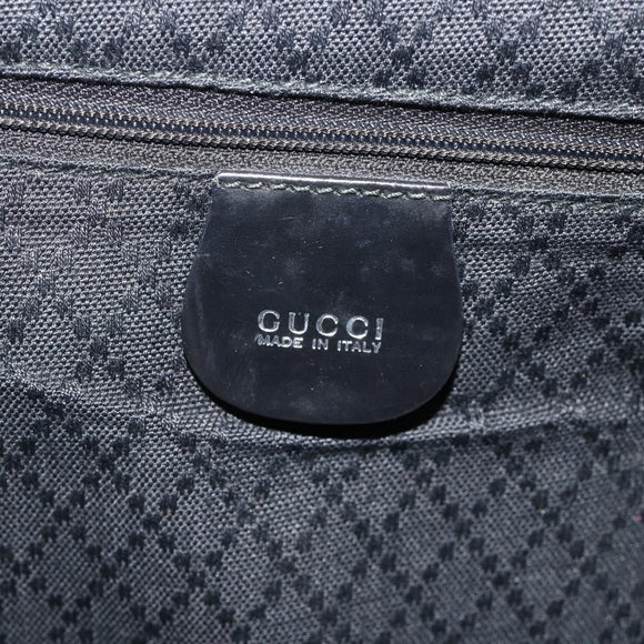 GUCCI Bamboo Shoulder Bag Nylon Black Silver 003 2058 0059 5 Auth bs34656