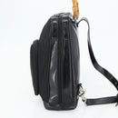 GUCCI Bamboo Shoulder Bag Nylon Black Silver 003 2058 0059 5 Auth bs34656-4