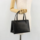 LOEWE Hand Bag Leather Black Gold Auth bs34657-22