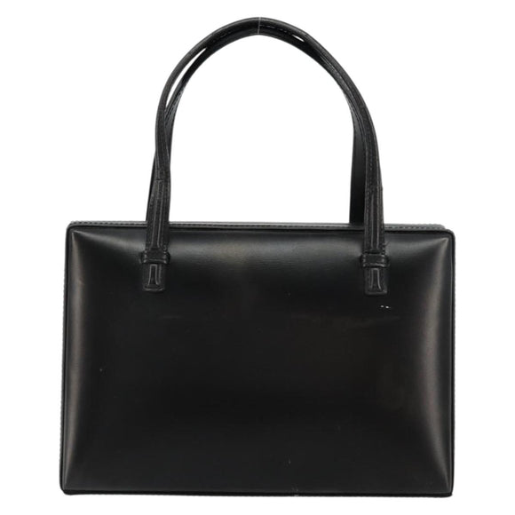 LOEWE Hand Bag Leather Black Gold Auth bs34657
