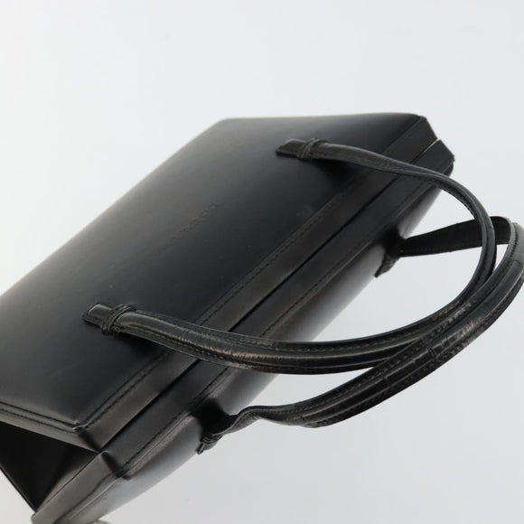 LOEWE Hand Bag Leather Black Gold Auth bs34657