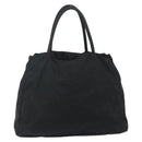 PRADA Hand Bag Nylon Black Silver Auth bs34658-2