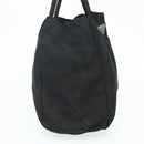 PRADA Hand Bag Nylon Black Silver Auth bs34658-3