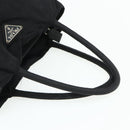 PRADA Hand Bag Nylon Black Silver Auth bs34658-7