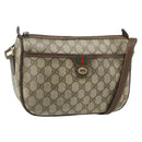 GUCCI GG Supreme Web Sherry Line Bag PVC Beige Gold 89 02 077 Auth bs34659-1