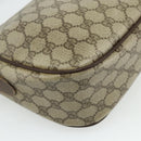 GUCCI GG Supreme Web Sherry Line Bag PVC Beige Gold 89 02 077 Auth bs34659-17
