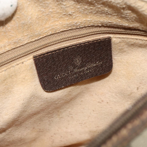 GUCCI GG Supreme Web Sherry Line Bag PVC Beige Gold 89 02 077 Auth bs34659