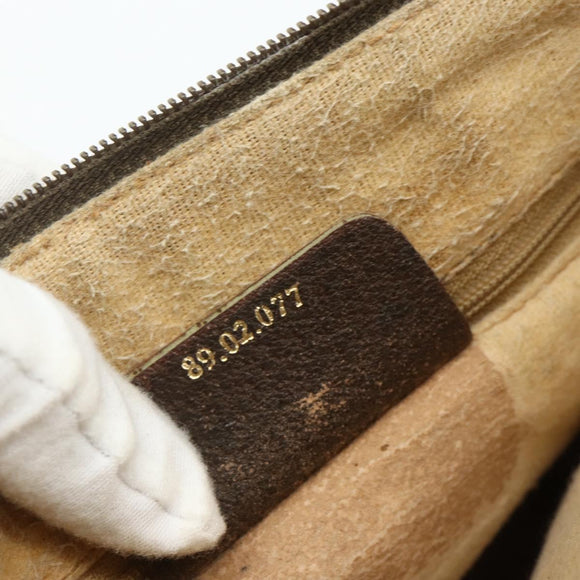 GUCCI GG Supreme Web Sherry Line Bag PVC Beige Gold 89 02 077 Auth bs34659