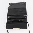 VERSACE Shoulder Bag Leather Black Silver Auth bs34660-11