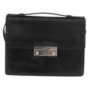 VERSACE Shoulder Bag Leather Black Silver Auth bs34660-13