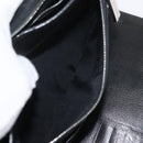 VERSACE Shoulder Bag Leather Black Silver Auth bs34660-26