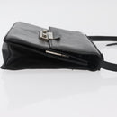 VERSACE Shoulder Bag Leather Black Silver Auth bs34660-3