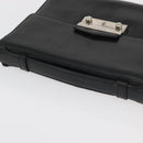 VERSACE Shoulder Bag Leather Black Silver Auth bs34660-7