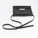 VERSACE Shoulder Bag Leather Black Silver Auth bs34660-8