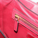 VALENTINO Chain Shoulder Bag Leather Red Gold Auth bs34661A-22