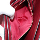 VALENTINO Chain Shoulder Bag Leather Red Gold Auth bs34661A-23