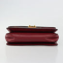 VALENTINO Chain Shoulder Bag Leather Red Gold Auth bs34661A-5