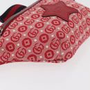 GUCCI Children's Sherry Line Waist bag Canvas Navy Red 502095 Auth bs34662-9