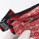 GUCCI Children's Sherry Line Waist bag Canvas Navy Red 502095 Auth bs34662-10