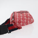 GUCCI Children's Sherry Line Waist bag Canvas Navy Red 502095 Auth bs34662-4