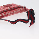 GUCCI Children's Sherry Line Waist bag Canvas Navy Red 502095 Auth bs34662-7
