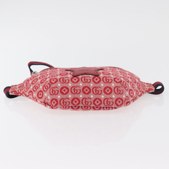 GUCCI Kinder-Gürteltasche Sherry Line Canvas Marine Rot 502095 Auth bs34662