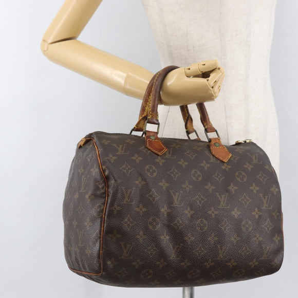 LOUIS VUITTON Monogram Speedy 30 Hand Bag M41526 LV Auth bs34666