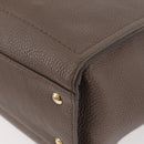 Salvatore Ferragamo Gancini Hand Bag Leather 2way Brown Gold Auth bs34669-18