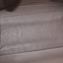 Salvatore Ferragamo Gancini Hand Bag Leather 2way Brown Gold Auth bs34669-11