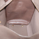 Salvatore Ferragamo Gancini Hand Bag Leather 2way Brown Gold Auth bs34669-21