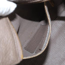 Salvatore Ferragamo Gancini Hand Bag Leather 2way Brown Gold Auth bs34669-24