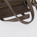 Salvatore Ferragamo Gancini Hand Bag Leather 2way Brown Gold Auth bs34669-7
