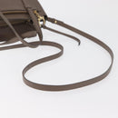 Salvatore Ferragamo Gancini Hand Bag Leather 2way Brown Gold Auth bs34669-8