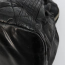 CHANEL Matelasse Hand Bag Patent leather Black Silver CC Auth bs34670-10