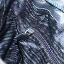 PRADA Purse Shoulder Bag Nylon Navy Silver Auth bs34671-20