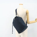 PRADA Purse Shoulder Bag Nylon Navy Silver Auth bs34671-22