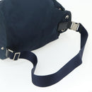 PRADA Purse Shoulder Bag Nylon Navy Silver Auth bs34671-7